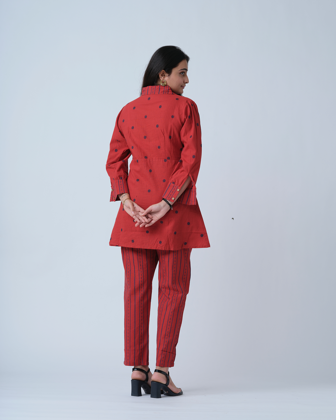 Red Co-ord Set with black dot