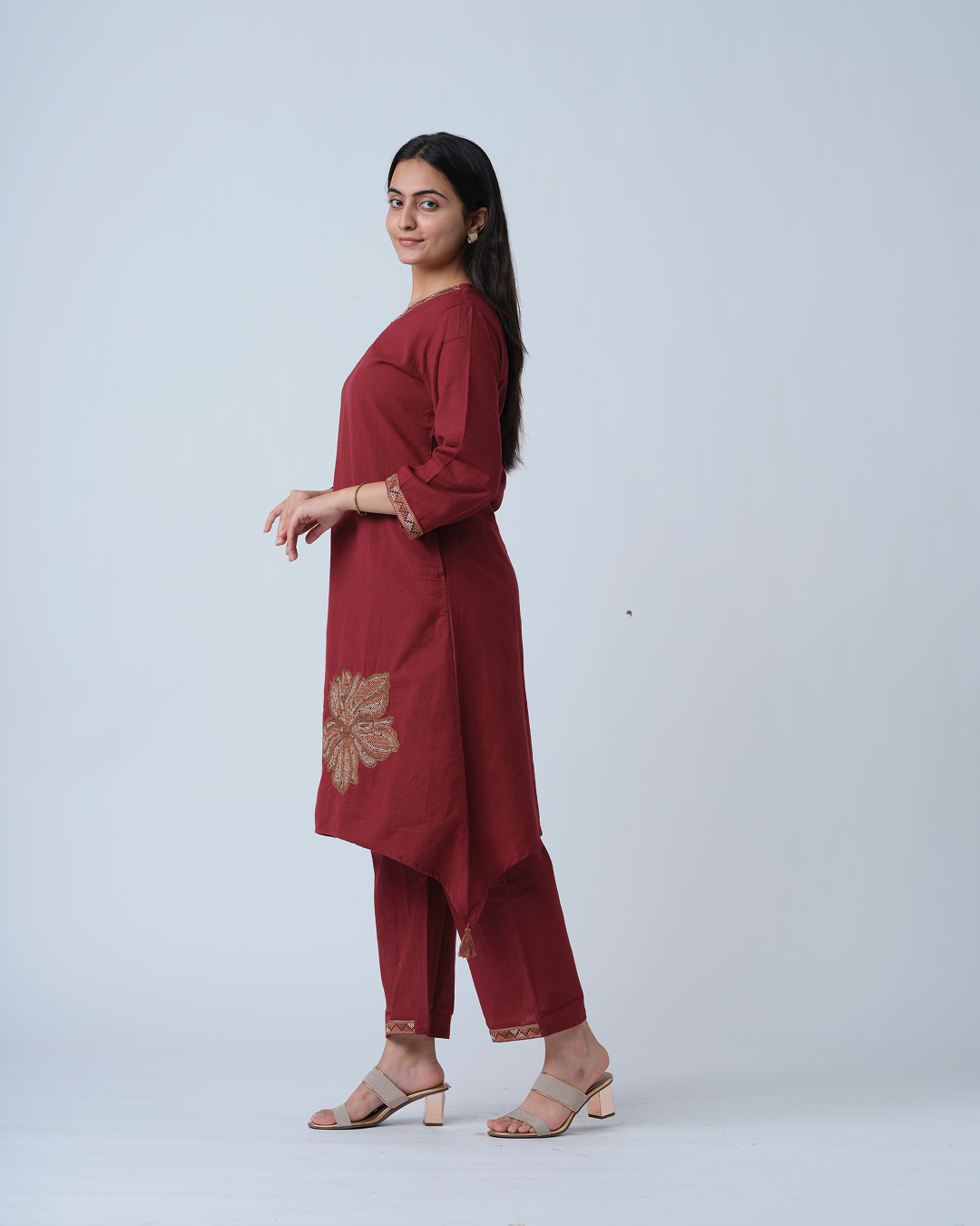 Marron Kurta Set