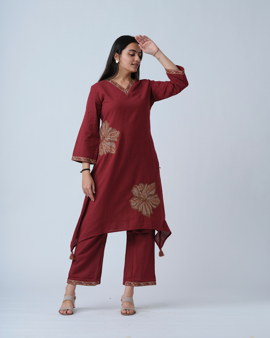 Marron Kurta Set