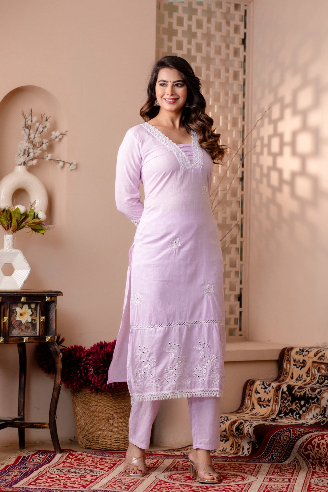 Pure cotton Thread work suit